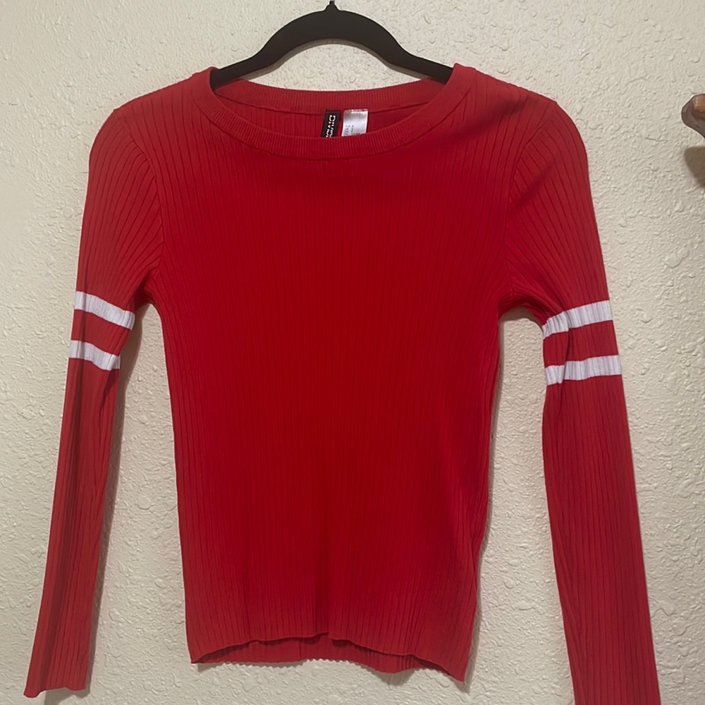 Ribbed Red Sweater from H&M Size Small